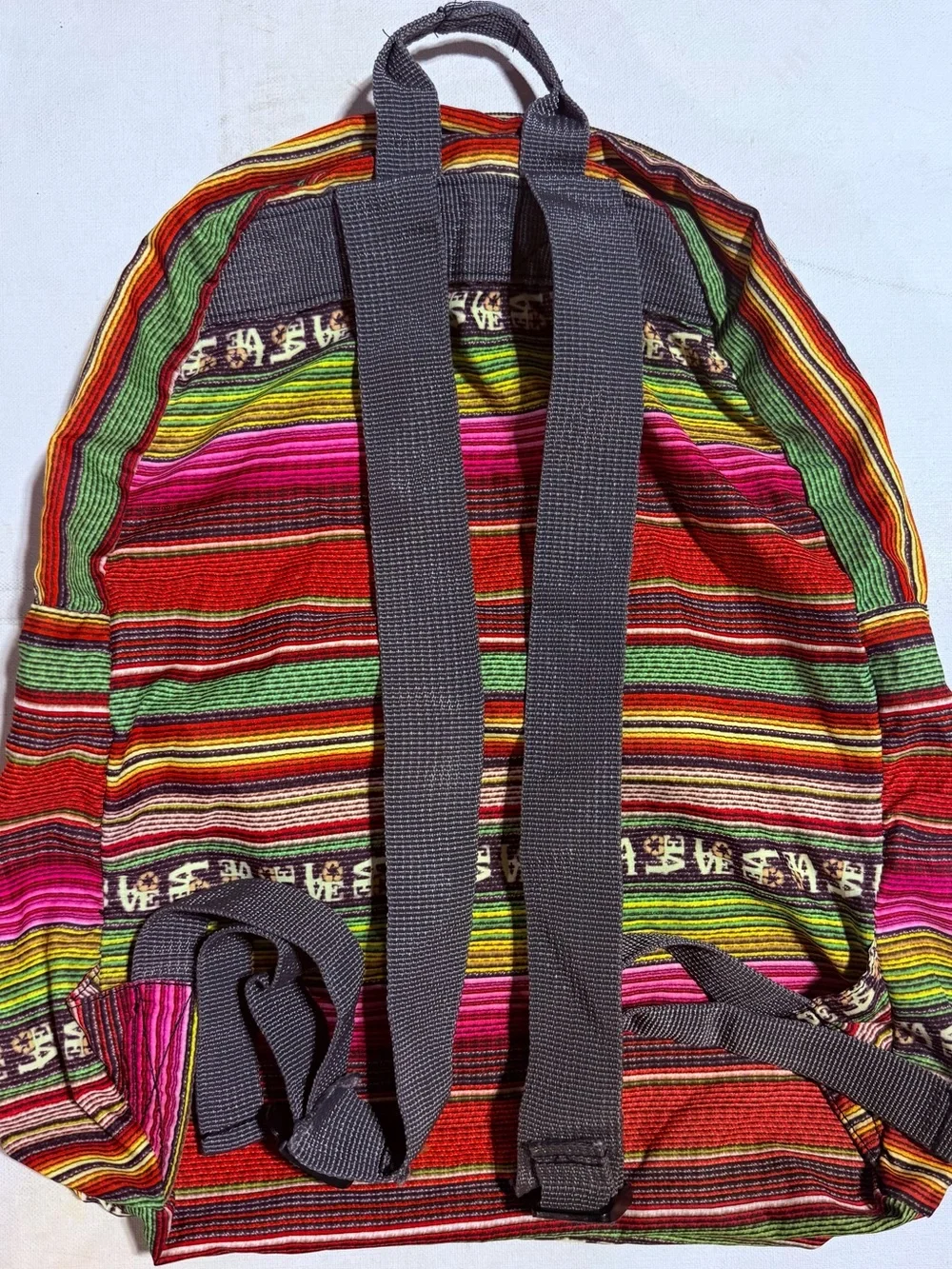 Love Vibrant Multicolor Striped Backpack